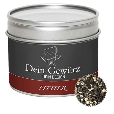 Pfeffer geschrotet, ca. 55g, Metalldose mit Sichtfenster