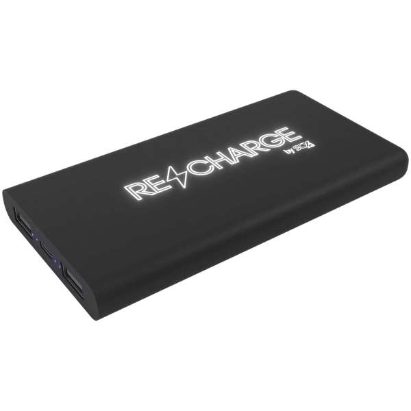 SCX. design P40 10.000 mAh kabellose Powerbank mit Leuchtlogo