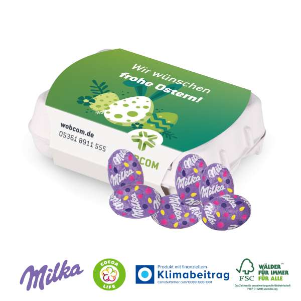 Schoko-Eier 12er-Set mit Milka Alpenmilch-Eier