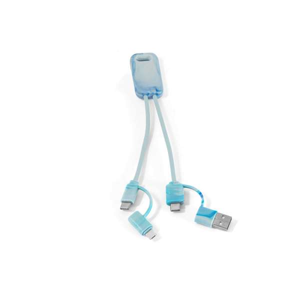 BERNERS Superschnelles 6-in-1-USB-Kabel aus recyceltem PET (100% rPET)