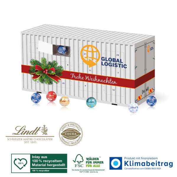 3D Adventskalender Lindt "Container"