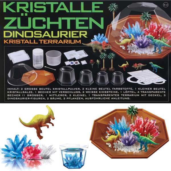 Dinosaurier Kristall Terrarium - Kristalle züchten