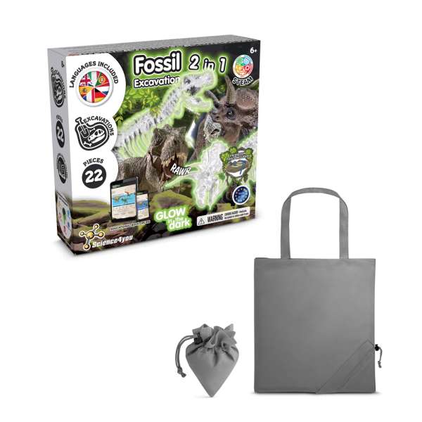 2 in 1 Fossil Excavation Kit V Lernspiel lieferung inklusive einer faltbaren geschenktasche aus 190T