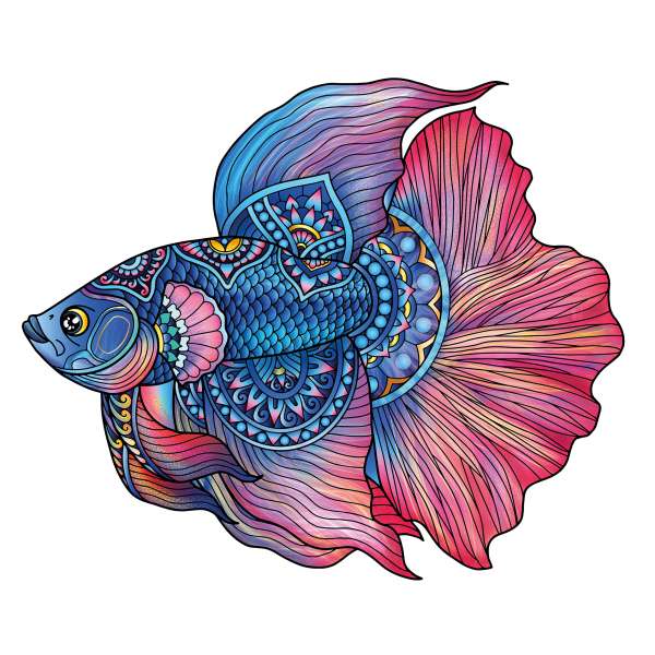 Rainbow Wooden Puzzle Fighting Fish 112tlg. (Kampffisch)