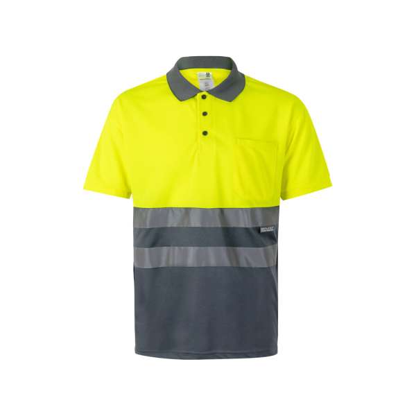 VL CUPID Zweifarbiges Poloshirt im Bird-Eye-Design (160g / m²) mit kurzen Ärmeln, aus Polyester (100