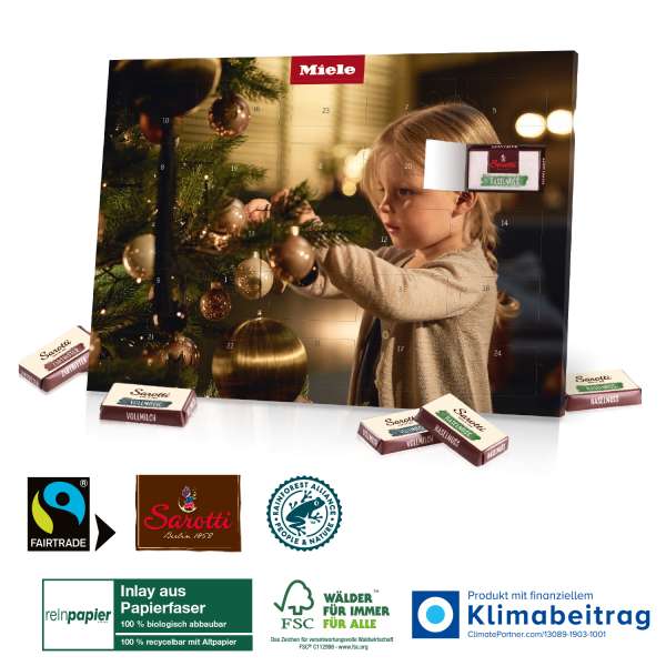 Tisch-Adventskalender Organic mit Fairtrade-Kakao