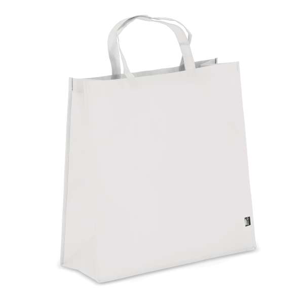 R-PET Tragetasche aus Non Woven 45 x 18 x 45cm 75g/m²