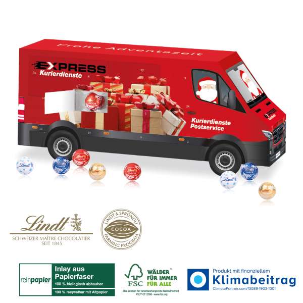 3D Adventskalender Lindt "Transporter" Organic