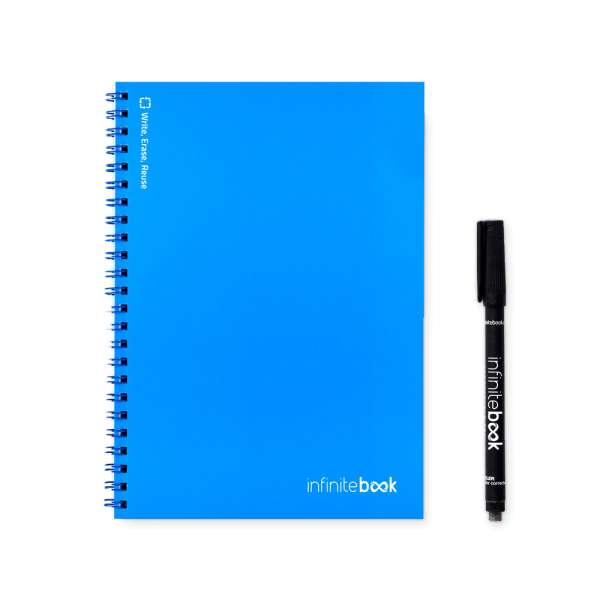 INFINITEBOOK PLAIN A5 "Infinitebook" mit flexiblem Einband und 15 unlinierten Whiteboard Seiten