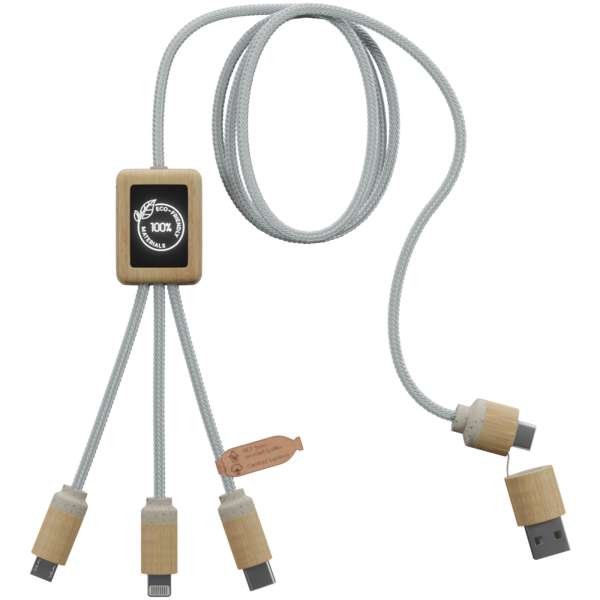 SCX. design C49 5-in-1 Ladekabel mit Leuchtlogo