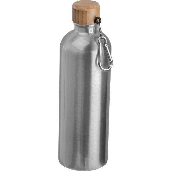 Edelstahltrinkflasche mit Karabiner, 750ml