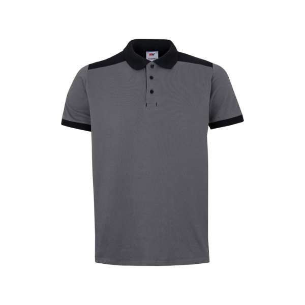 VL VELES Zweifarbiges Stretch-Piqué-Poloshirt (200 g / m²) mit kurzen Ärmeln, aus Polyester (96 %) u