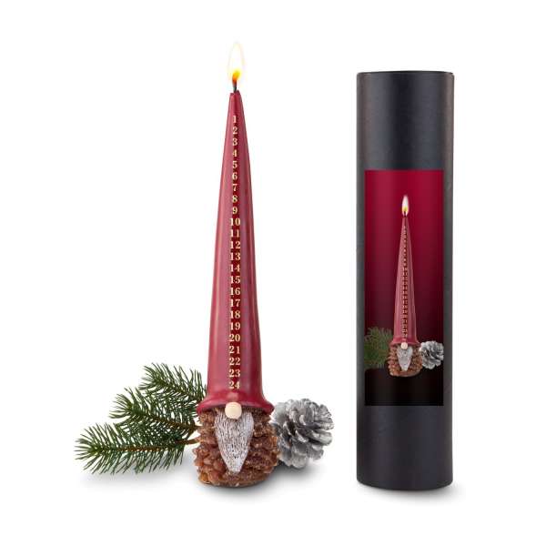 Geschenkset / Präsenteset: Adventskalenderkerze