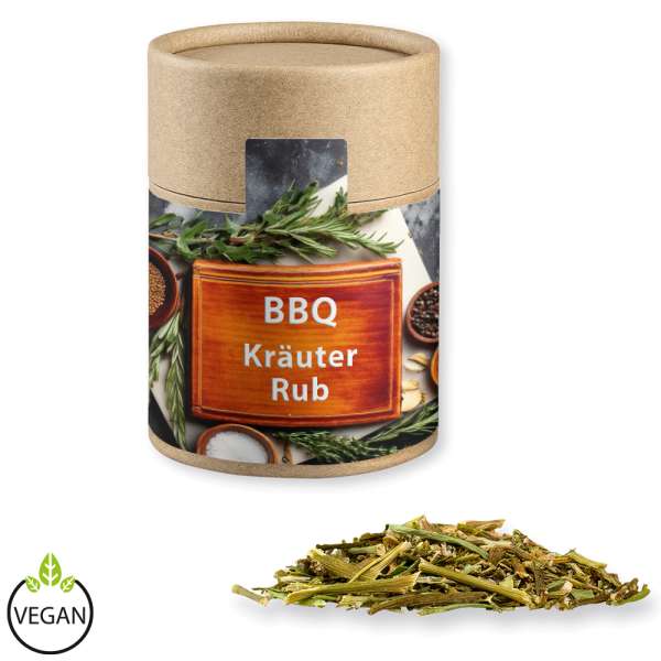 Gewürzmischung BBQ Kräuter Rub, ca. 50g, Kraftpapierdose Midi