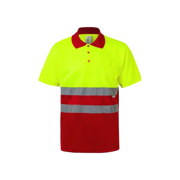 VL CUPID LARGE Zweifarbiges Poloshirt im Bird-Eye-Design (160g / m²) mit kurzen Ärmeln, aus Polyeste