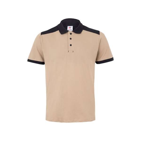 VL VELES Zweifarbiges Stretch-Piqué-Poloshirt (200 g / m²) mit kurzen Ärmeln, aus Polyester (96 %) u