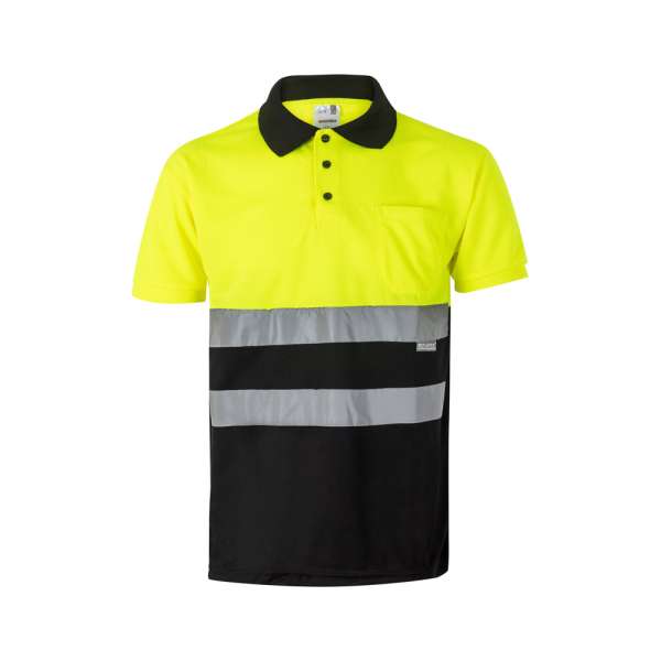 VL CUPID LARGE Zweifarbiges Poloshirt im Bird-Eye-Design (160g / m²) mit kurzen Ärmeln, aus Polyeste