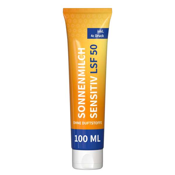 100 ml Tube - Sonnenmilch LSF 50 (sensitiv) - FullbodyPrint