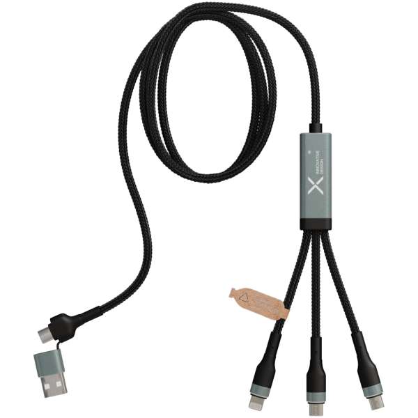 SCX. design C53 100W ultraschnelles 5-in-1 Ladekabel aus rPET