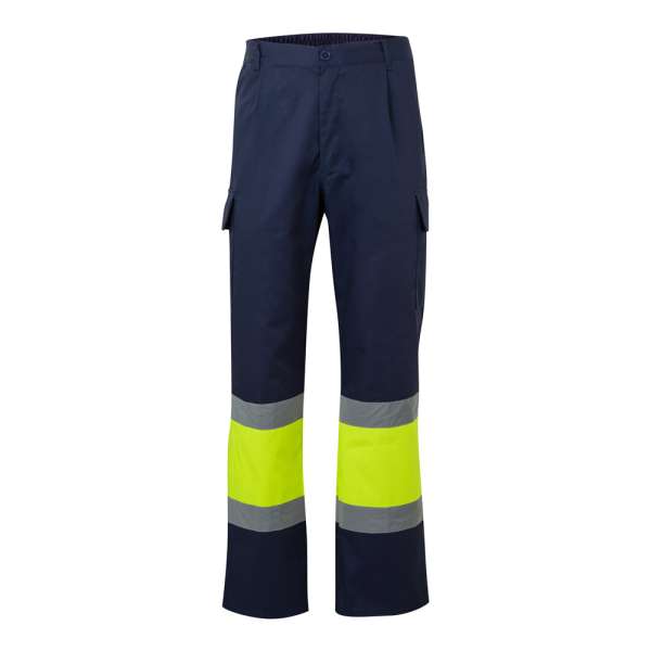 VL ARTEMIS Zweifarbige Hose aus Twill (190g / m²), Baumwolle (20%) und Polyester (80%)