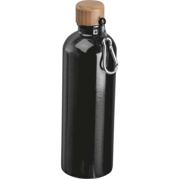 Edelstahltrinkflasche mit Karabiner, 750ml