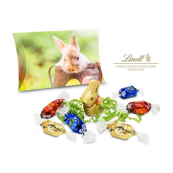 Geschenkartikel / Präsentartikel: Lindt Ostertasche inkl. Lindt-Goldhase - auch in individueller Kis