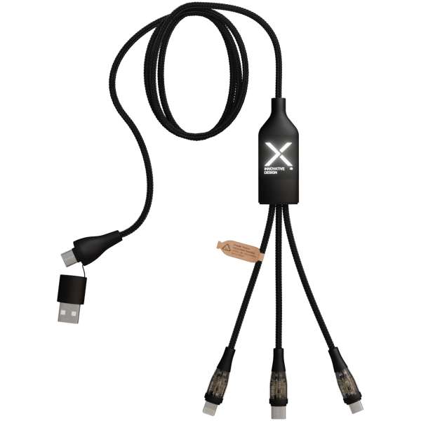 SCX. design C50 100 W/5 A 5-in-1 Schnellladekabel mit Digitalanzeige