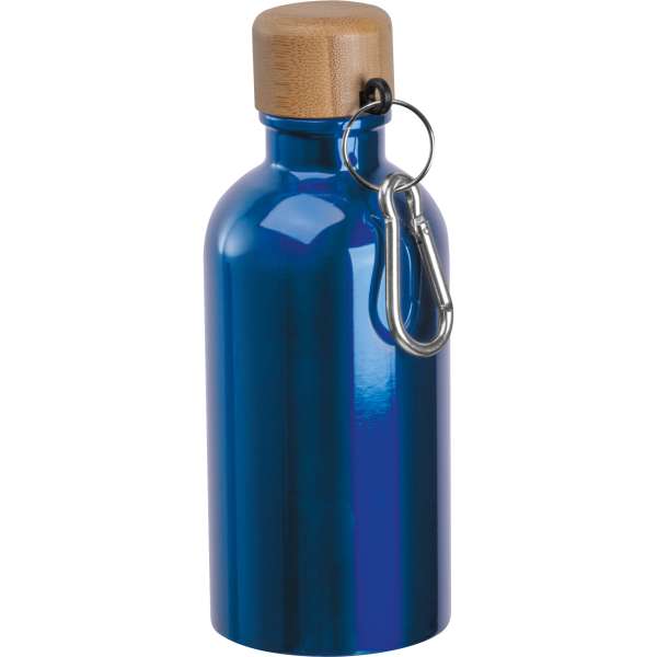 Edelstahltrinkflasche mit Karabiner, 400ml