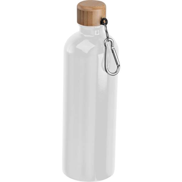 Edelstahltrinkflasche mit Karabiner, 750ml