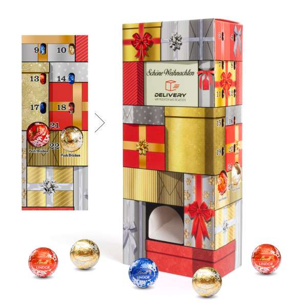 Lindt Lindor Adventsspender "Turm"