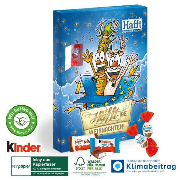 Adventskalender kinder® "Happy Moments", Inlay aus Papierfaser