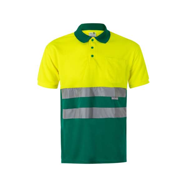 VL CUPID LARGE Zweifarbiges Poloshirt im Bird-Eye-Design (160g / m²) mit kurzen Ärmeln, aus Polyeste