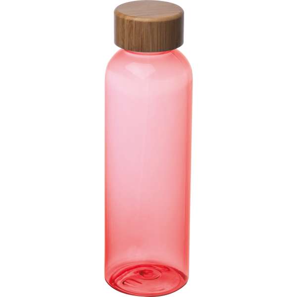 Trinkflasche aus PET mit Bambusdeckel, 500ml