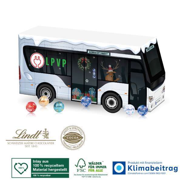 3D Adventskalender Lindt "Bus"