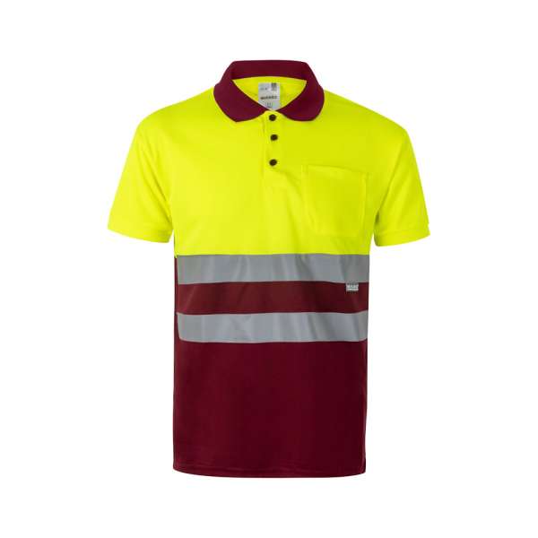 VL CUPID LARGE Zweifarbiges Poloshirt im Bird-Eye-Design (160g / m²) mit kurzen Ärmeln, aus Polyeste