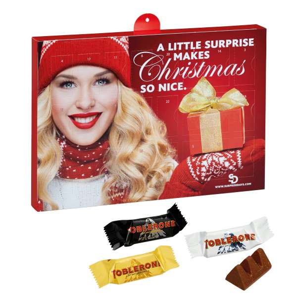 Premium Präsent-Adventskalender mit Toblerone-Mix