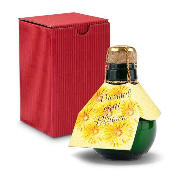 Kleinste Sektflasche der Welt! Diesmal statt Blumen - Inklusive Geschenkkarton in, 125 ml