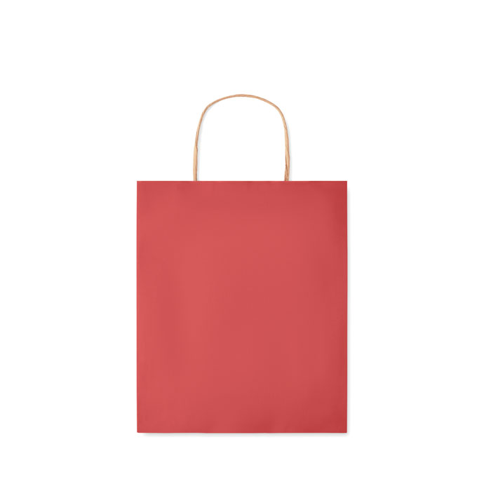 Papiertüte, klein 90 g / m² PAPER TONE S als Werbemittel mit Logo bedruckt  - Farbe: Rot