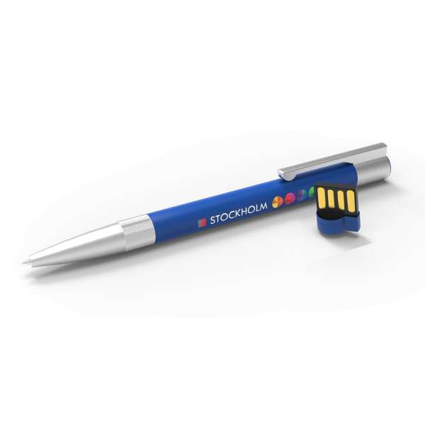 USB Pen Stockholm Blue (Blue ink)