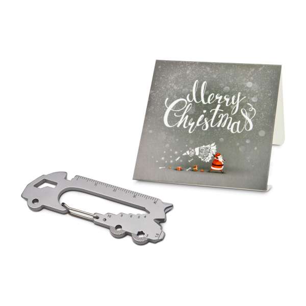 Geschenkartikel: ROMINOX® Key Tool Funktionen) im Motiv-Mäppchen Merry Christmas