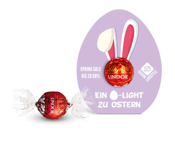 Lindt Lindor Kugel in Werbekartonage "Osterei"