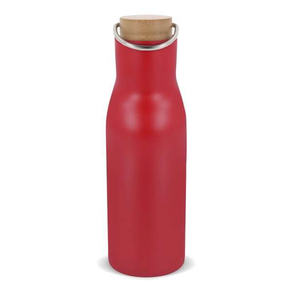 Isolier-Flasche mit Bambusdeckel, 500ml