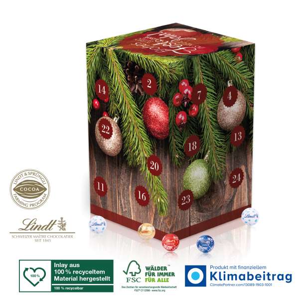 Adventskalender Cube "XL" mit Lindt Schokolade