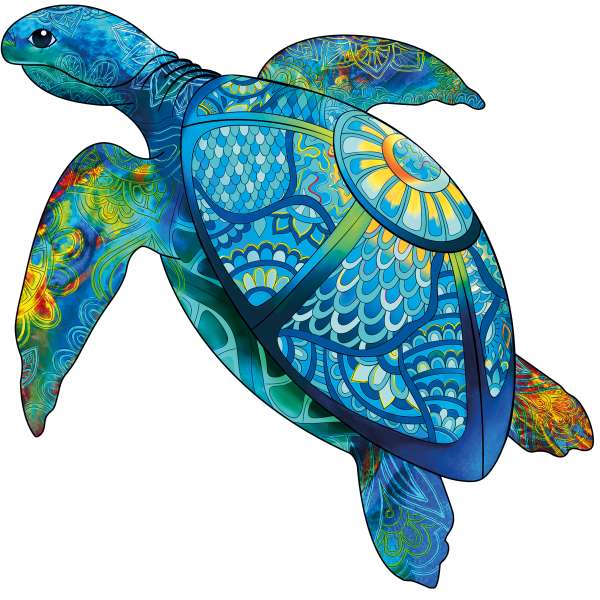 Rainbow Wooden Puzzle Sea Turtle 125tlg. (Meeresschildkröte)