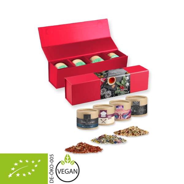 Verschiedene Gewürzmischungen Bio und nicht Bio (Kategorie 3), ca. 100-300g, Geschenk-Set Premium ro