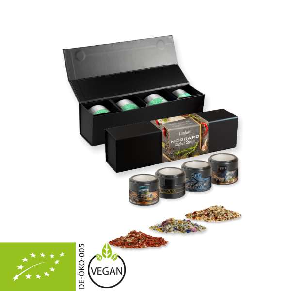 Verschiedene Gewürzmischungen Bio und nicht Bio (Kategorie 2), ca. 64-260g, Geschenk-Set Premium sch