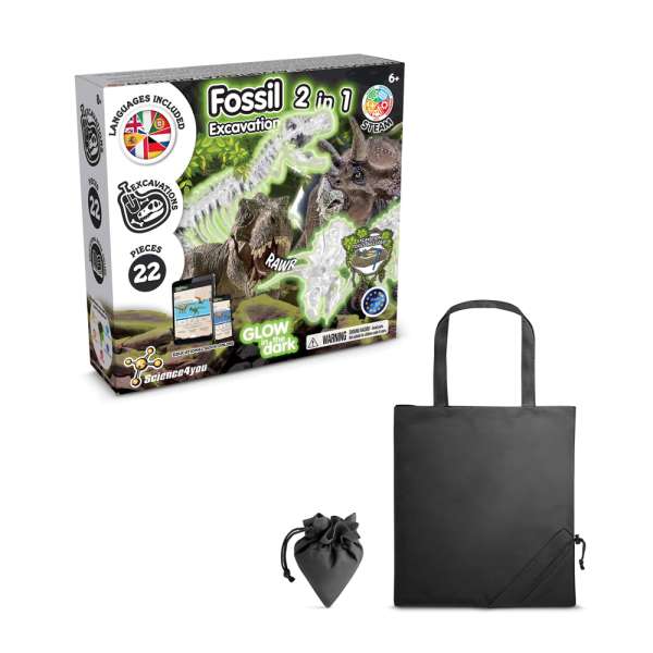 2 in 1 Fossil Excavation Kit V Lernspiel lieferung inklusive einer faltbaren geschenktasche aus 190T