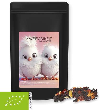 Bio Weihnachts Schwarztee, ca. 55g, Standbeutel Midi schwarz