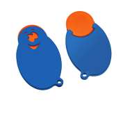 Chip Orange, Chiphalter Blau