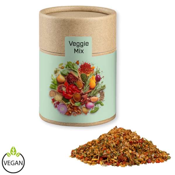 Gewürzmischung Mediterraner Veggie Mix, ca. 50g, Kraftpapierdose Midi